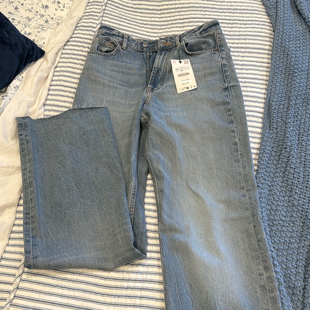 Zara TRF high rise wide leg Jean